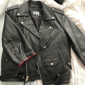 CUSTOM CROP SLEEVE VINTAGE FMC MOTO JACKET